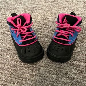 4c pink, black, and blue Nike boots worn a few times